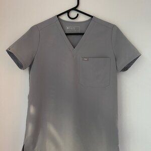 Figs Catarina Scrub Top Grey